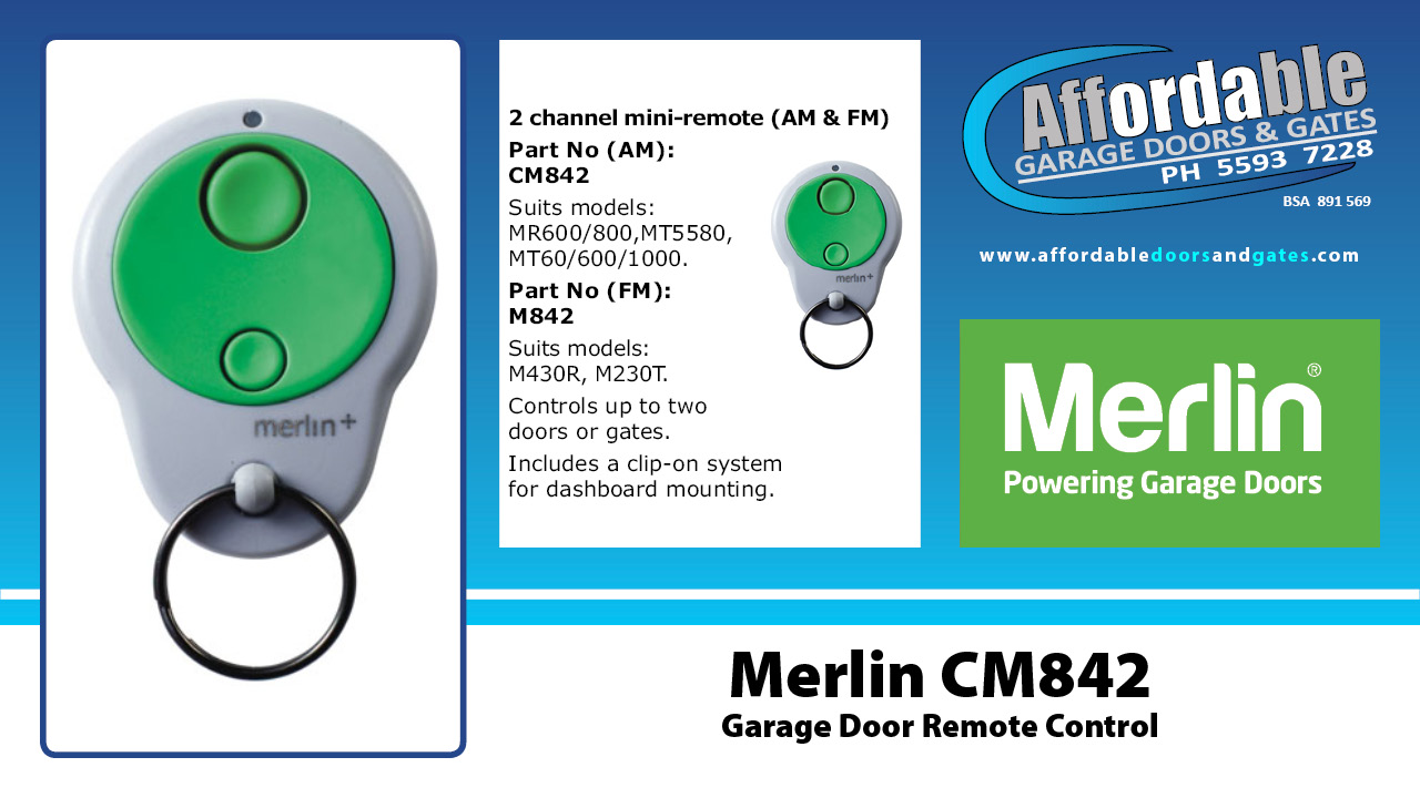 Merlin CM842 Garage Door Remote Control